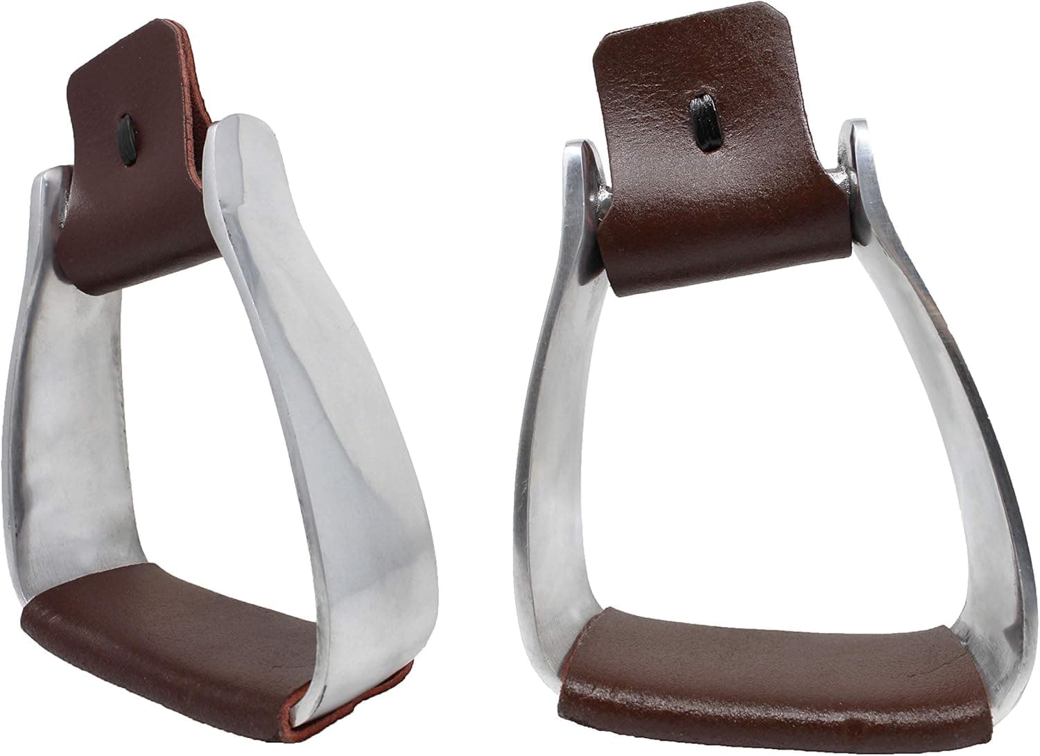 Pro Rider Challenger Western Saddle Angled Slanted Aluminum Stirrups 5128BR