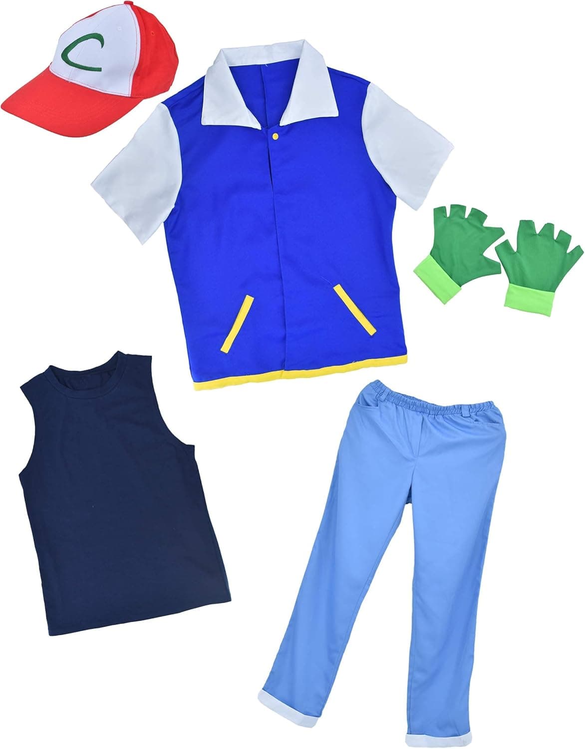 DAZCOS US Size Adult Anime Monster Trainer Cosplay Costume Outfit with Cap Gloves