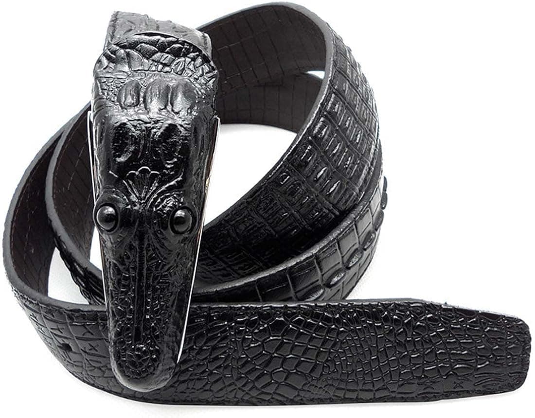 Nidicus Mens Crocodile Unique Cool Alligator Style Rugged Pu Waist Leather Belt