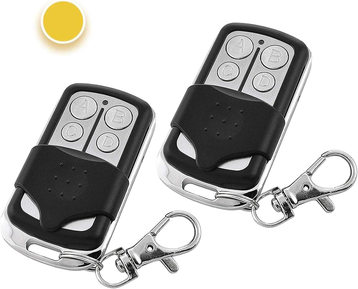 2 Pack - 893LM Compatible Garage Door Remote Replacement for LiftMaster 891LM 893LM Sears Craftman Chamberlain with Yellow Learn Button Keychain Compatible with 950ESTD 953ESTD