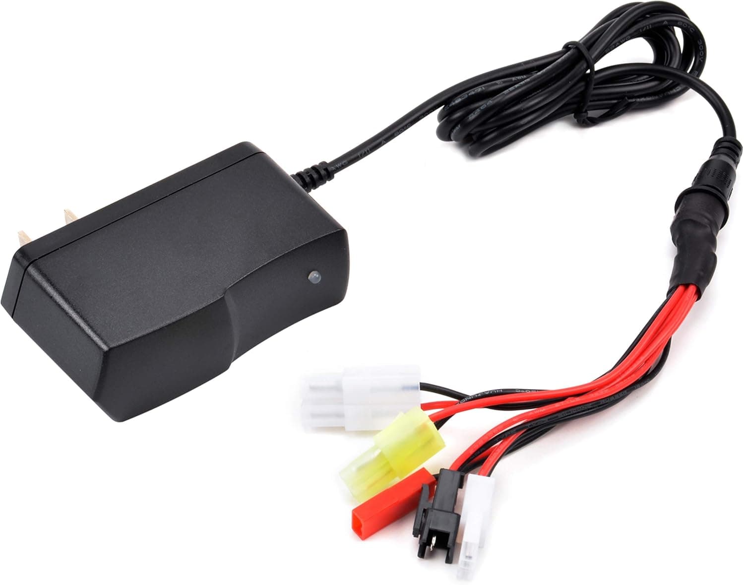 FPVKing RC Car Battery Charger for 4.8V-12V NiMH NiCd Battery Smart Pack 2-8 Cells w/ 5 Converter Plugs for RC Hobbies, Airsoft Battery Packs