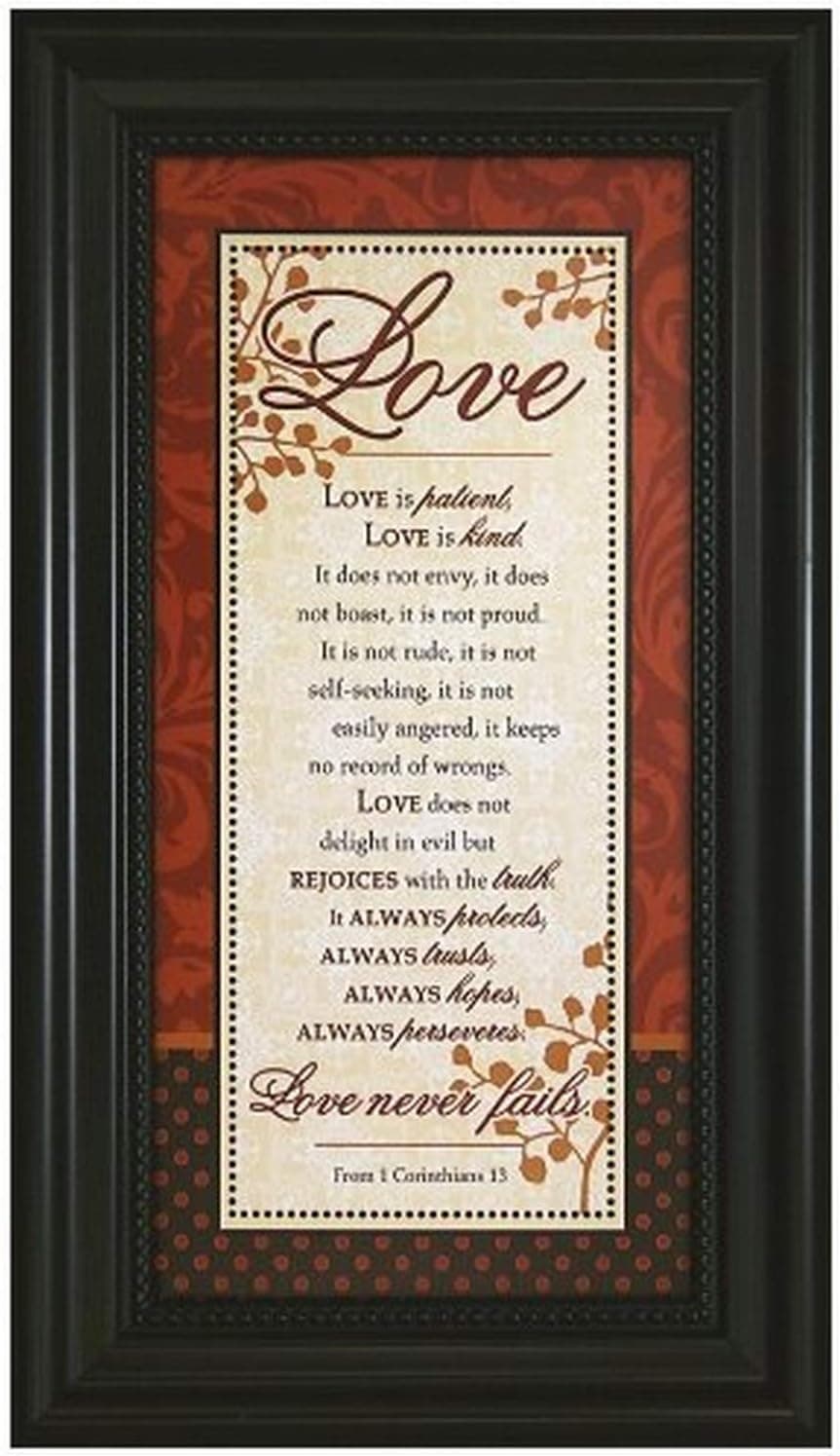 Carpentree 12205 Love is Patient Framed Art
