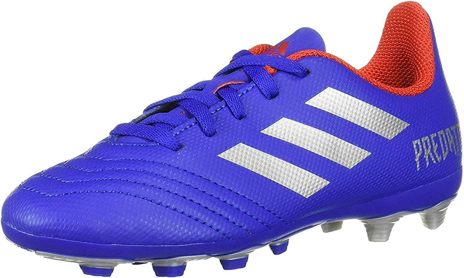 adidas K Predator 19.4 FxG Blue/Silvmt/Actred Soccer Shoes (CM8540)