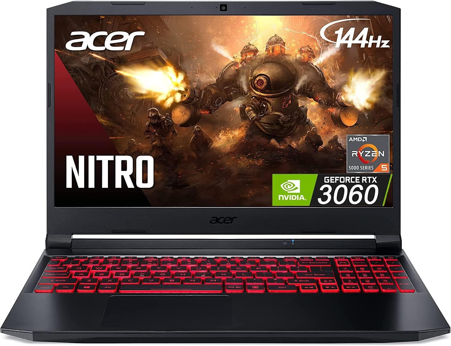 Acer 2022 Nitro 5 Gaming Laptop, 15.6 inch FHD 144Hz IPS Display, AMD Ryzen 5 5600H(up to 4.2GHz), Nvidia GeForce RTX 3060, 32GB DDR4 RAM, 2TB PCle NVMe SSD, Windows 11 Home, Cefesfy