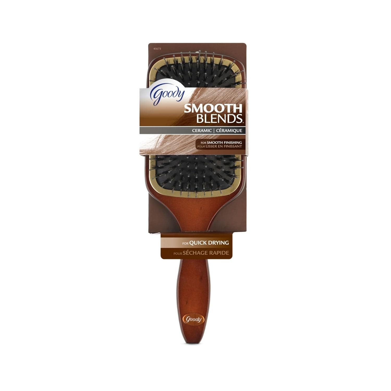 Goody Styling Essentials Smooth Blends Boar Ceramic Hair Brush, Paddle