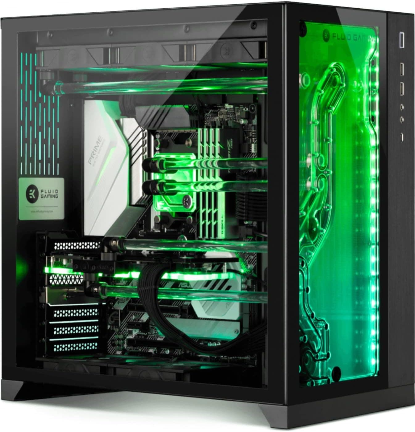 EK Fluid Gaming PC - Custom Liquid-Cooled Ryzen 9 5900X & RTX 3080 Ti with EKWB D-RGB Water Blocks, 32GB RGB RAM, 1TB M.2 SSD, 4TB HDD, Prebuilt Desktop Computer 275 Vanquish