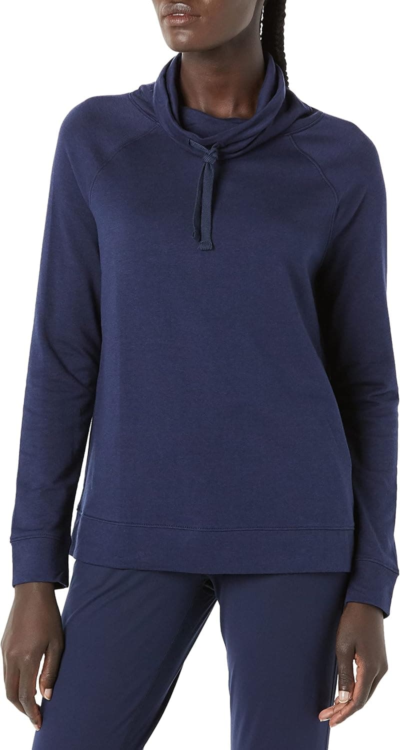 Amazon Essentials Women's Studio Terry Funnel Neck Sweatshirt