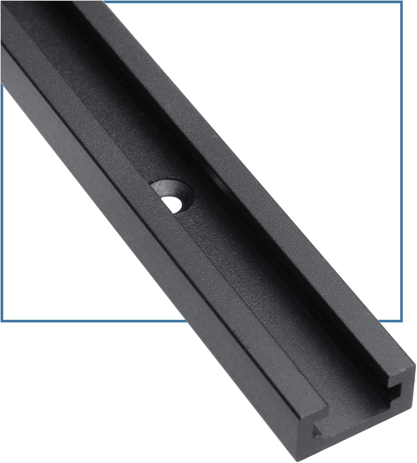 Hot Favorable Aluminum 24" T-Track for Woodworking –Double Cut Profile Universal with Predrilled Mounting Holes -Woodworking and Clamps-Fine Sandblast Black Anodized 1PK