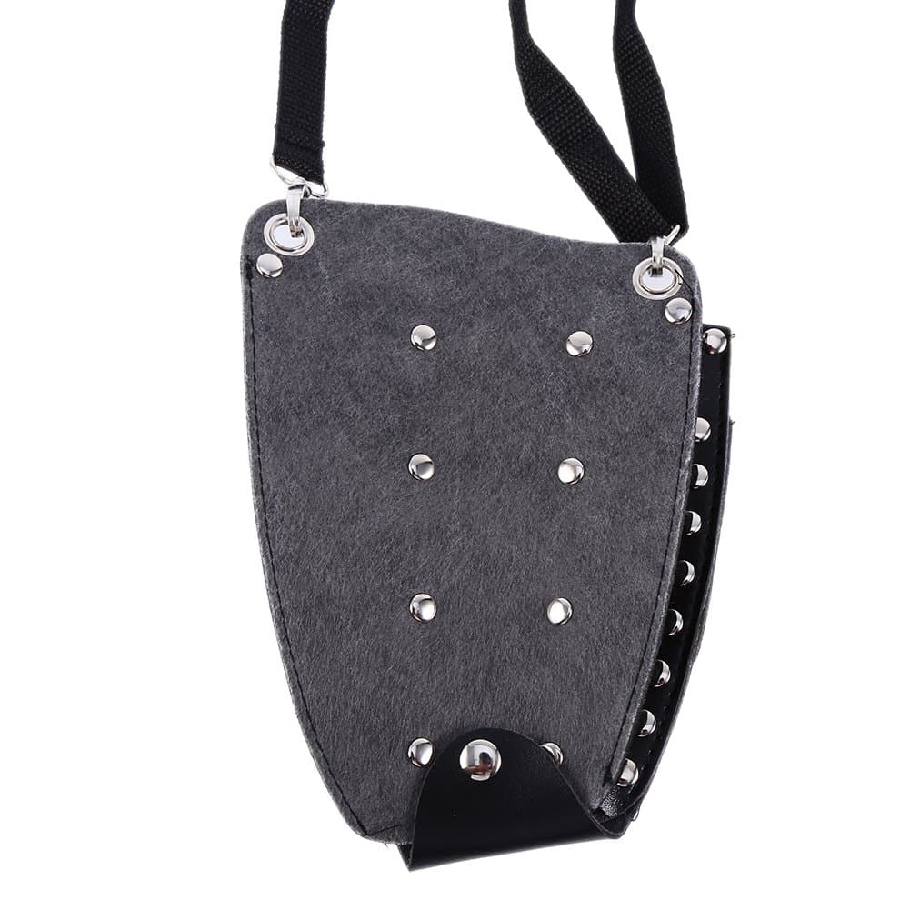 Hair Tool Pouch, Professional Multifunction Pockets Hairdressing PU Leather Rivet Clips Bag with Waist Shoulder Belt