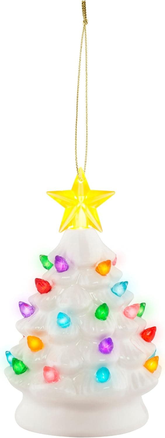 Mr. Christmas 19399 Nostalgic Christmas Tree 5.5"-White Holiday Decoration, Inch