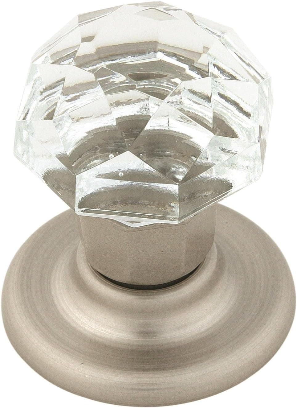 Amerock E5247CSG Allison Value 1-9/16 in (40 mm) Diameter Clear/Satin Nickel Cabinet Knob
