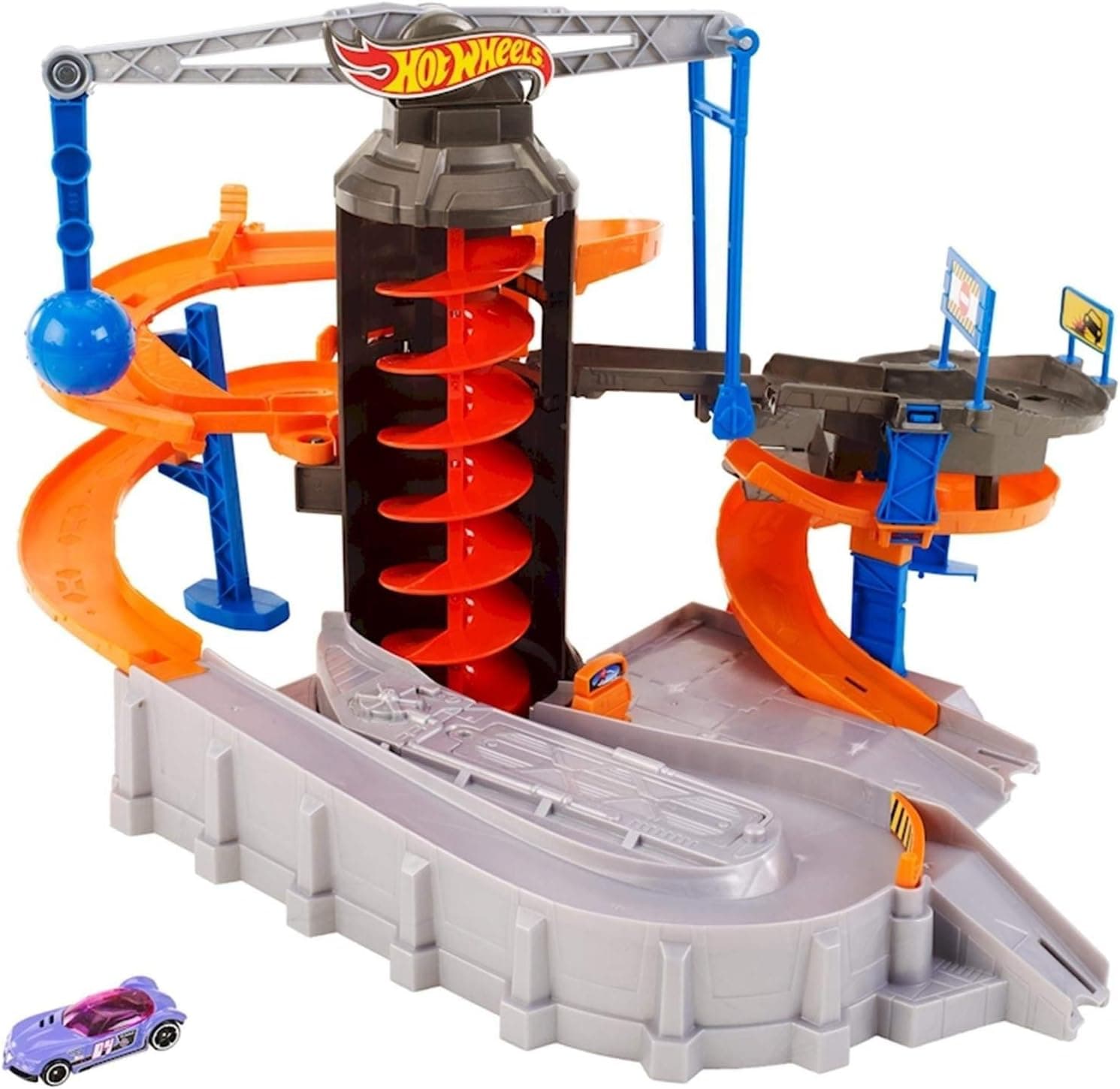 Hot Wheels Mattel Construction Zone Chaos Track Set