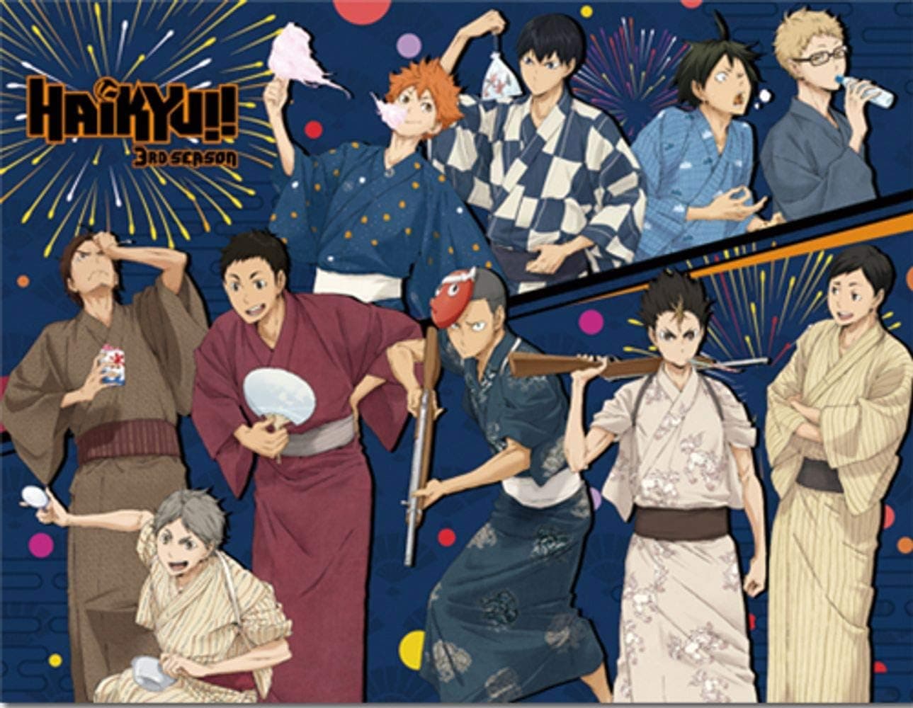 Haikyu!! S3 - Group Bathrobe Sublimation Throw Blanket