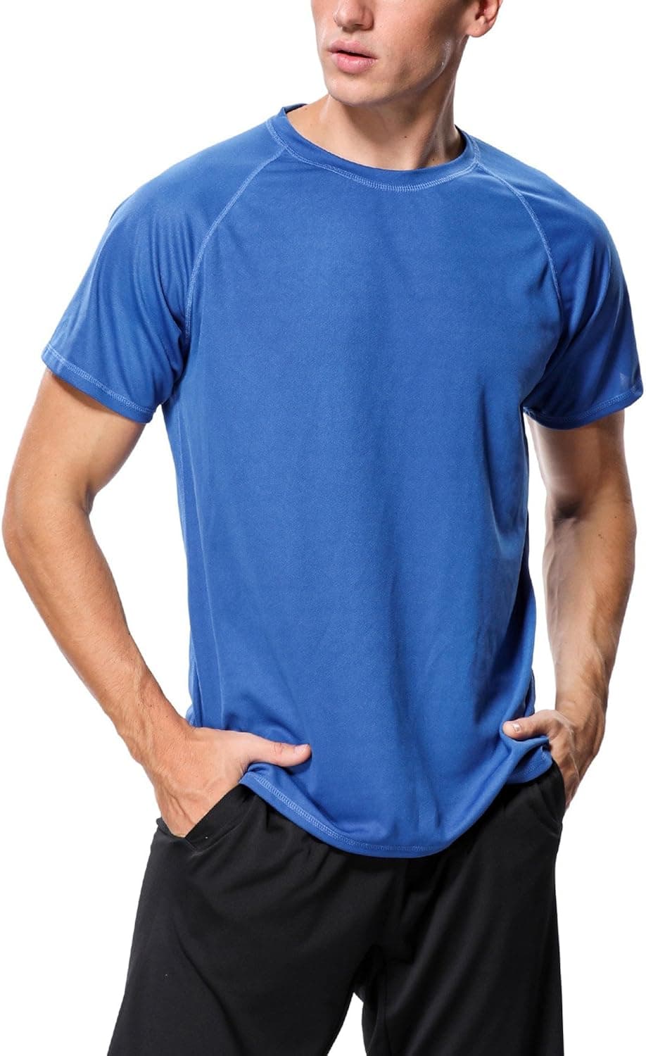 Charmo Rash Guard Swim Shirt uv Protection Shirt Mens Loose fit Rash Guard Swim Shirts Navy XXL