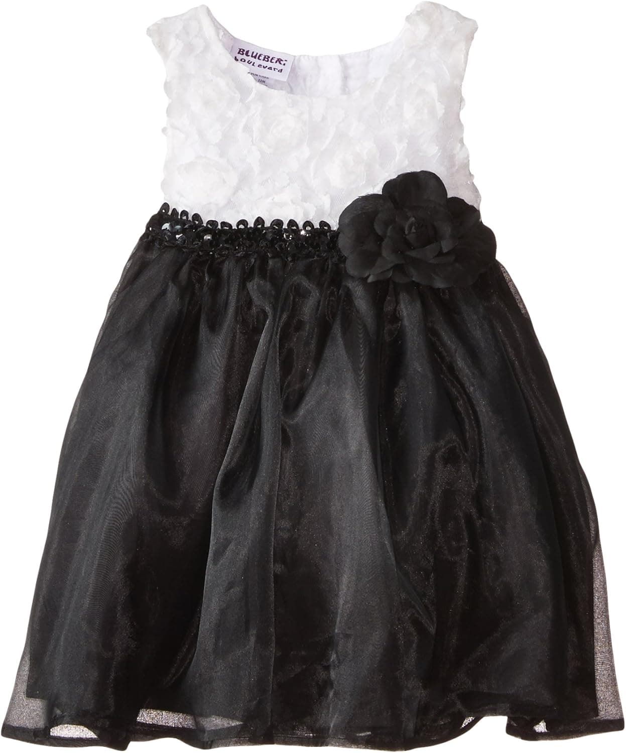 Blueberi Boulevard Baby Girls' SL Flower Sash Dress