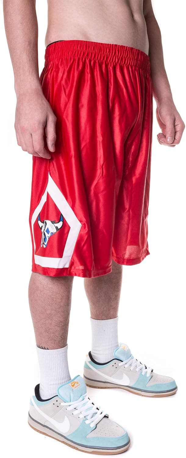 Men's Bulls Print Basketball Short with Side Pockets