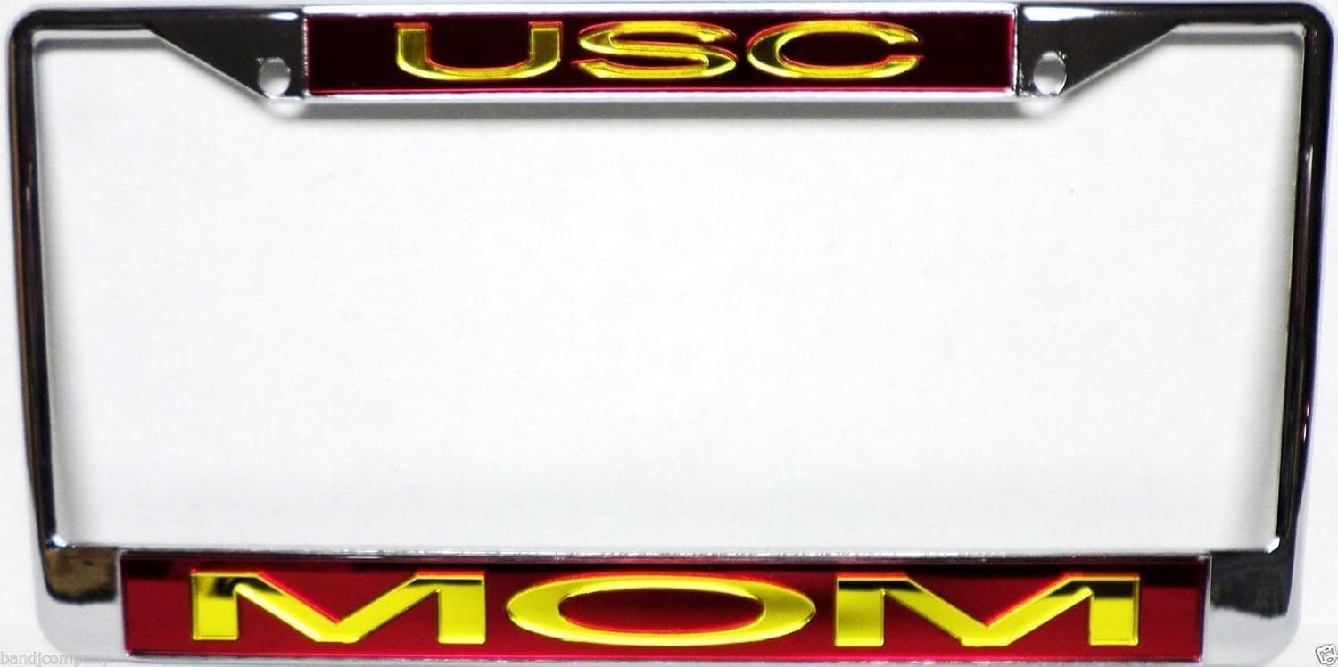 USC Trojans Laser MOM Chrome License Plate Frame