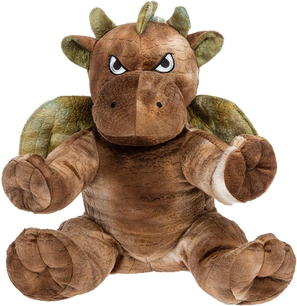 Cuddly Soft 16 inch Stuffed Brown Dragon.We Stuff 'em.You Love 'em!
