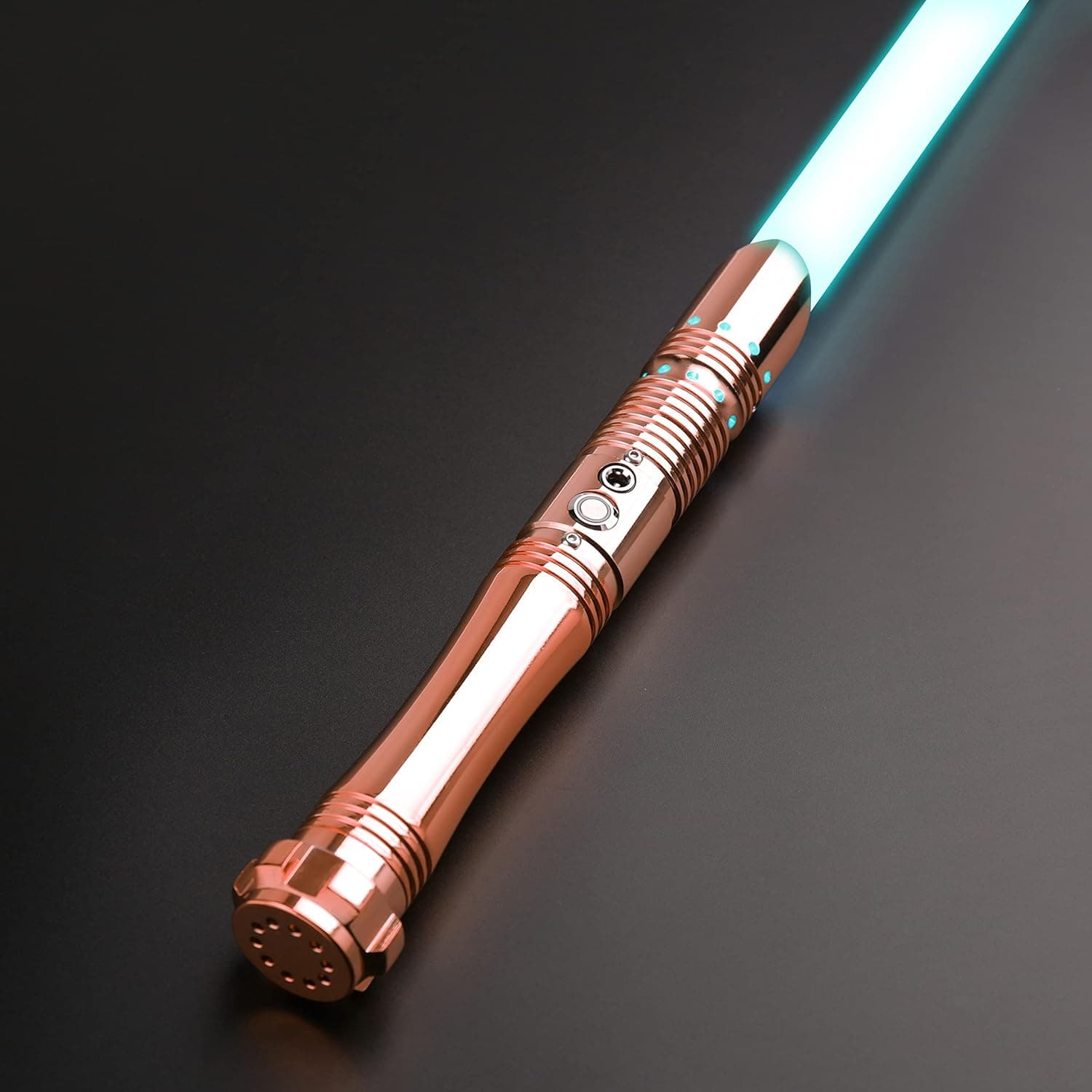 Ciel Tan Force FX Light Saber for Adults 5 Sound Fonts RGB Light Saber 12 Colors Changing Blaster Sound Light Sabers of Metal Aluminum Hilt Realistic Light Saber Toy with 1 inch Saber Blade Gold