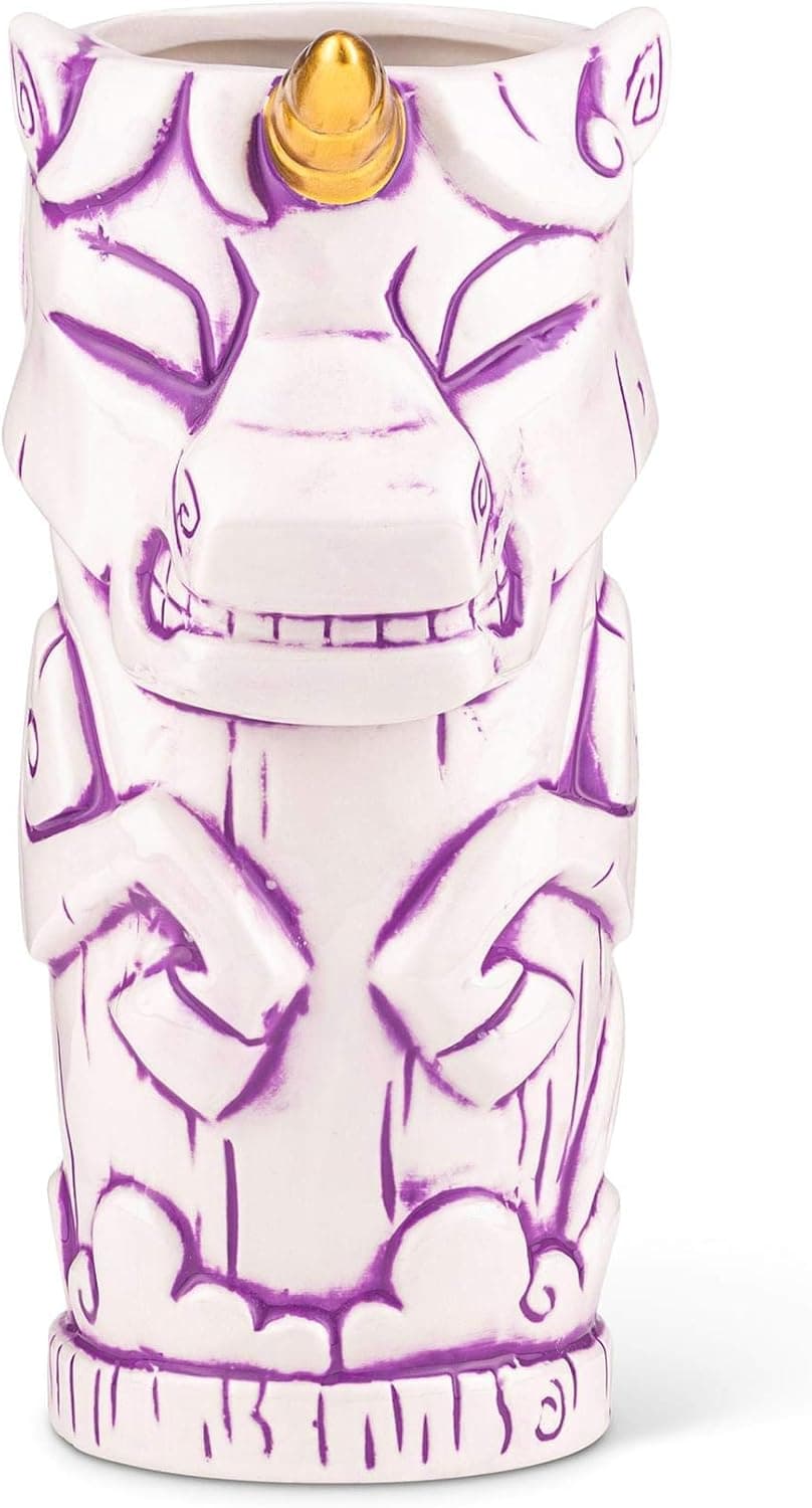 Geeki Tikis White Unicorn Fantasy Mug | Official Fantasy Series Ceramic Tiki Style Cup | Holds 19 Ounces
