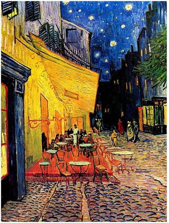 Alonline Art - Cafe Terrace by Vincent Van Gogh | Print on fine Art Photo Paper Poster (Rolled) | 24"x32" - 61x81cm | Wall Art Home Decor for Nursery or for Nursery | Painting Artwork Picture HD