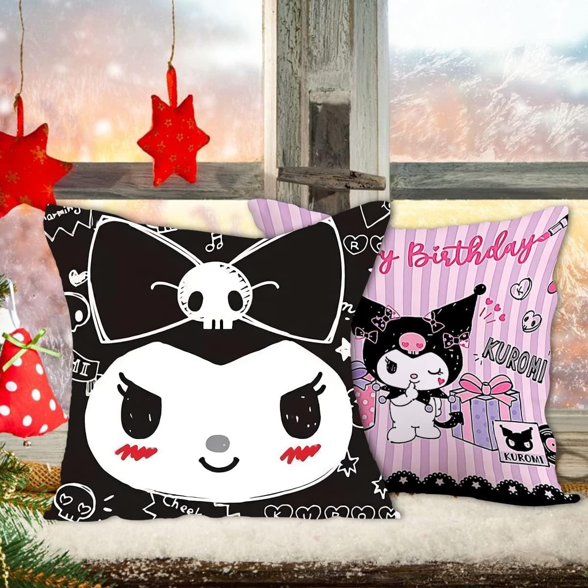 JISECOT 2 Pack Throw Pillow Covers Decorative Pillow Case Cushion Cover for Couch Living Room Bedroom Car 18x18inch