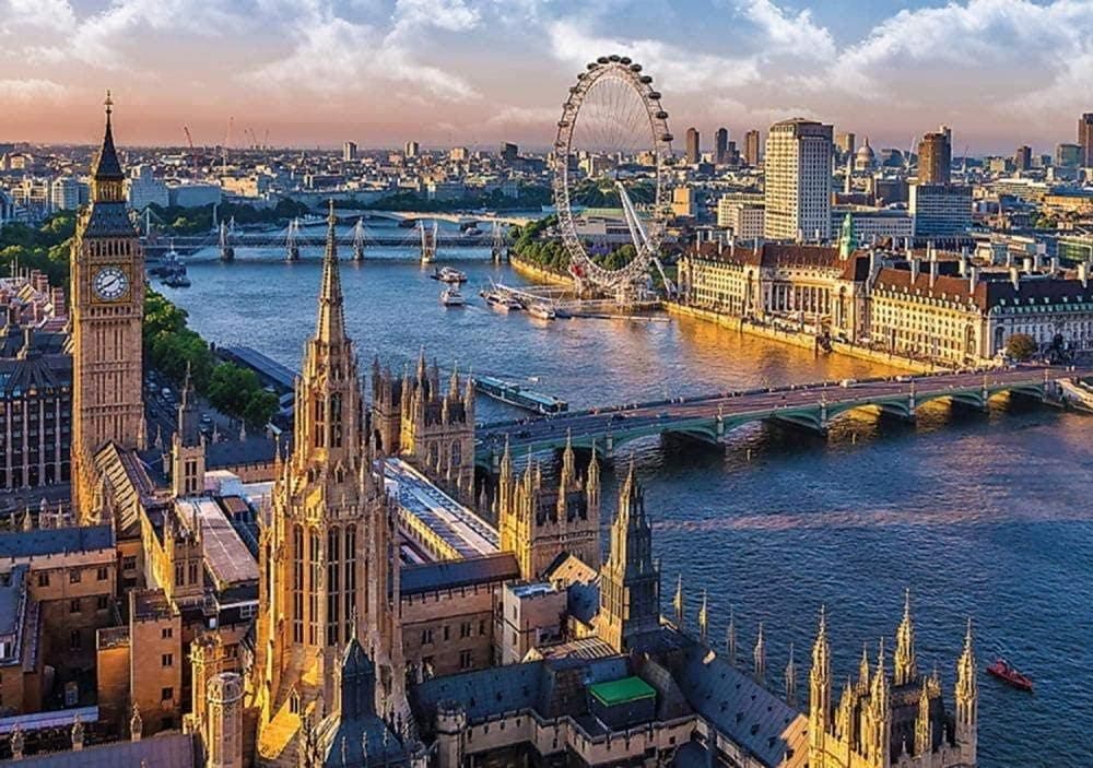 Puzzle 1000 Piece Jigsaw Puzzle for Adults,Bzdthh,Landscape Poster London,Every Piece is Unique,Pieces Fit Together Perfectly