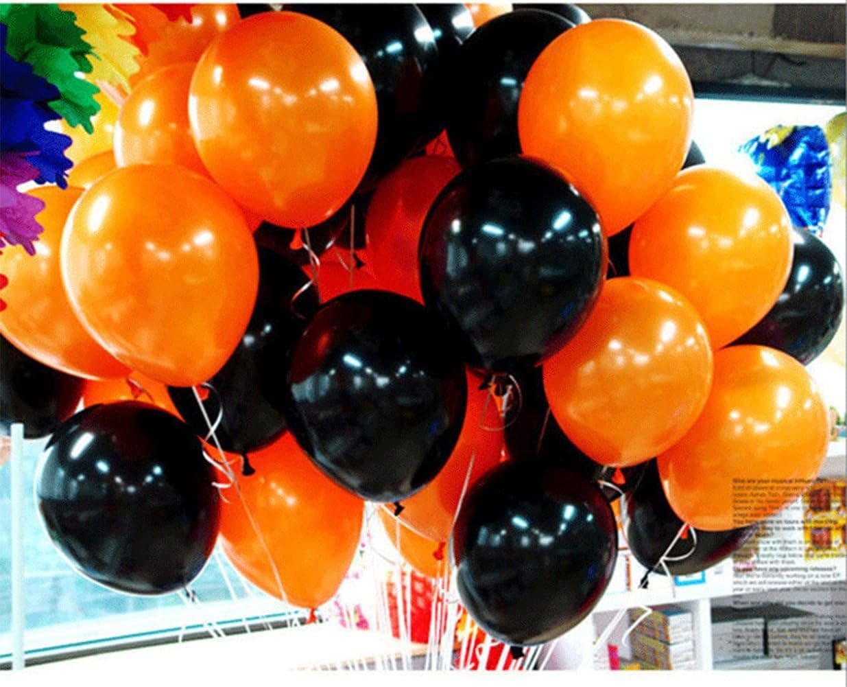 Black and Orange Latex Balloons Birthday Party Halloween Decoration And Events -Balloons For Halloween Decoration 100 Premium Quality Balloons