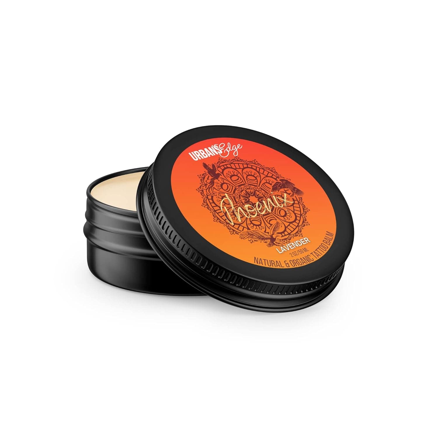 Urban's Edge Tattoo Balm Natural Aftercare Cream 2oz For Both New and Old Tattoos with Essential Oils to Soothe Skin and Promote Skin Healing (Phoenix)