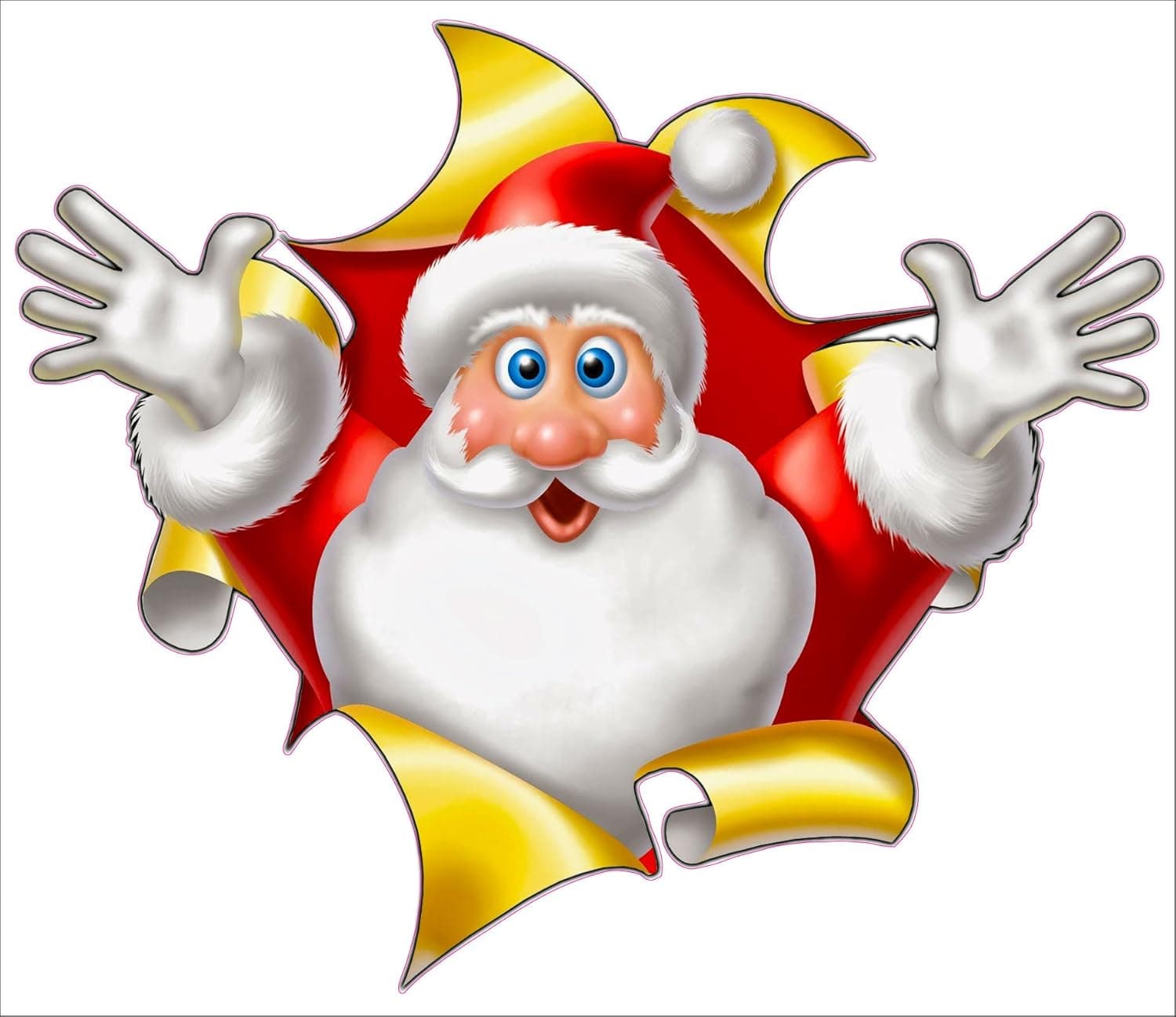 Nostalgia Decals Santa Claus Surprise Wall Decor Decal Small 12" Reuseable
