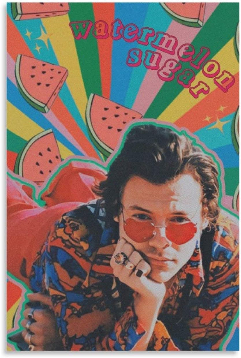 WETG Vintage Poster Harry Styles Metal Sign Music Poster Sign for Girl's Bedroom Bar Cafe Wall Decor Harry Fans Gift 8inch x 12inch