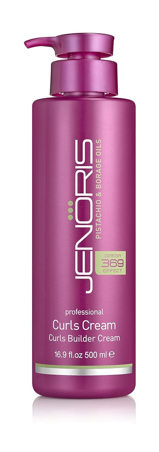 Jenoris Professional Curls Cream - Curls Builder Cream Natural haircare treatment. Infused with Pistachio oil for intense moisturizing allowing curly hair to be styled & frizz free (16.9 fl oz)
