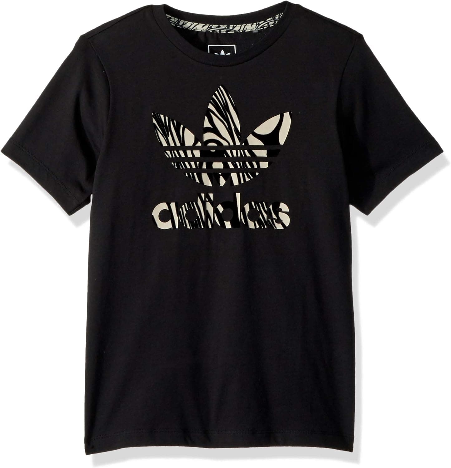 adidas Originals Girls' Zebra Boyfriend Tee