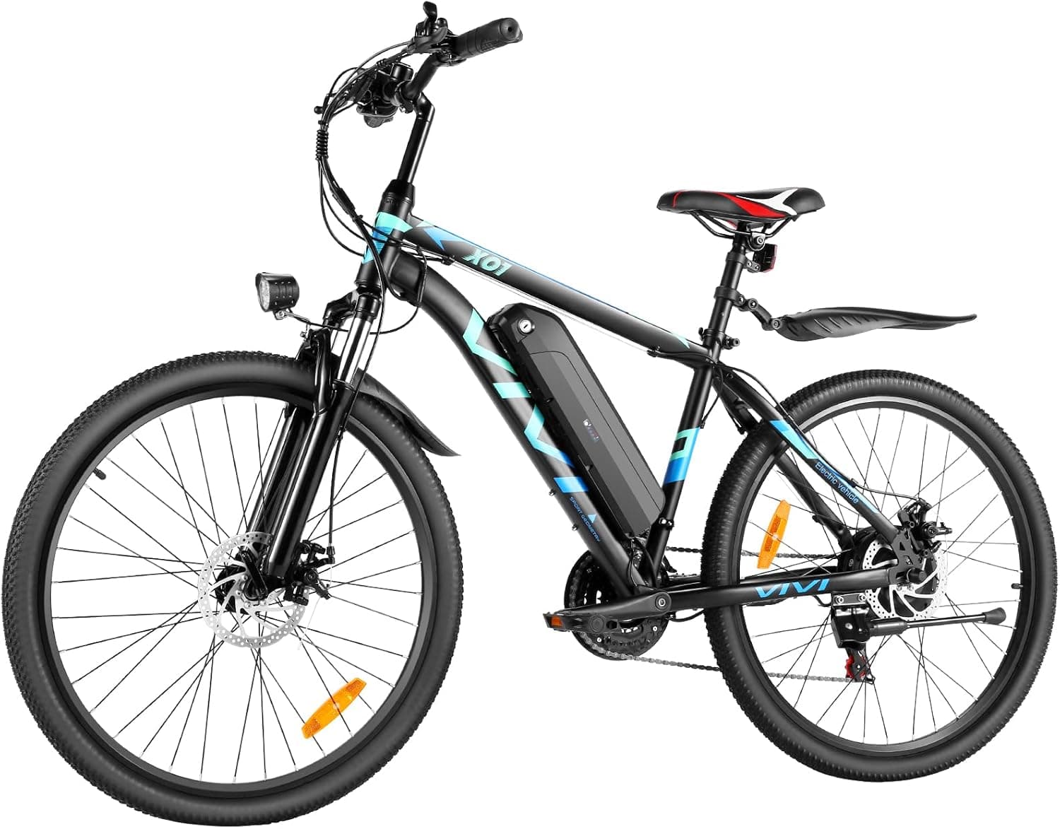 Vivi Electric Bike 26" Electric Mountain Bike 350W Ebikes for Adults with 288Wh Removable Lithium-ion Battery Shimano 21-Speed High Speed Gear Lightweight Adult Electric Bicycles