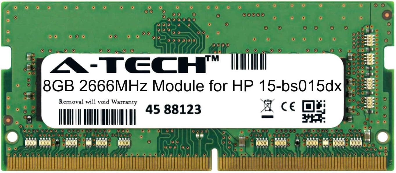 A-Tech 8GB Module for HP 15-bs015dx Laptop & Notebook Compatible DDR4 2666Mhz Memory Ram (ATMS380161A25978X1)