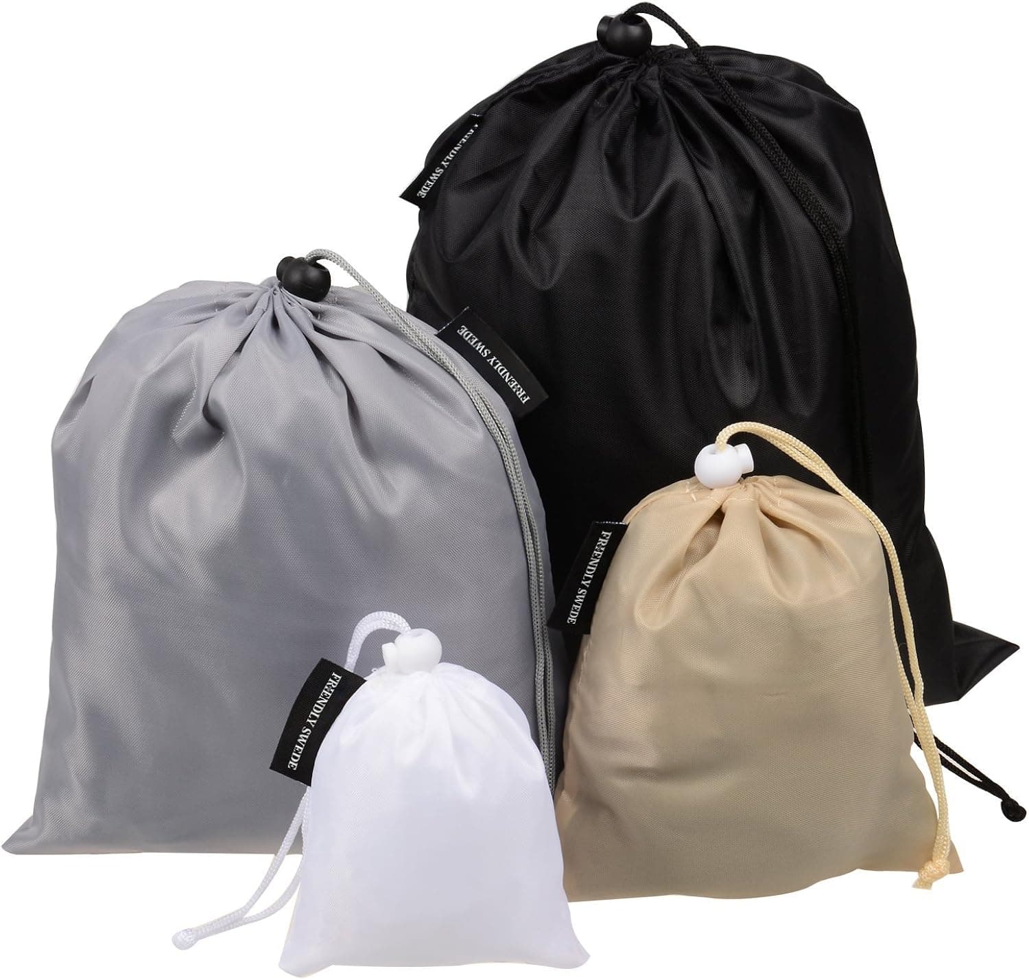 The Friendly Swede Organizing Storage and Packing Drawstring Travel Ditty Bags