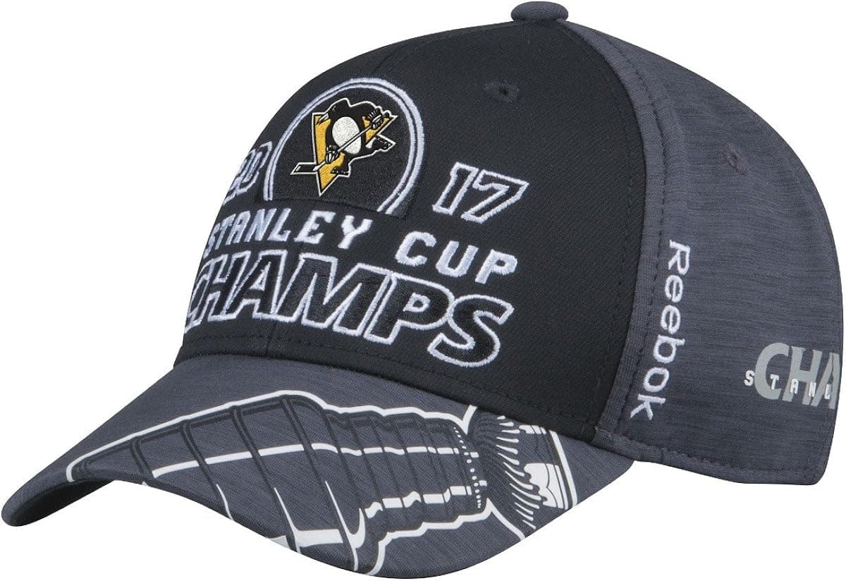 Reebok Pittsburgh Penguins NHL 2017 Stanley Cup Champions Locker Room Hat