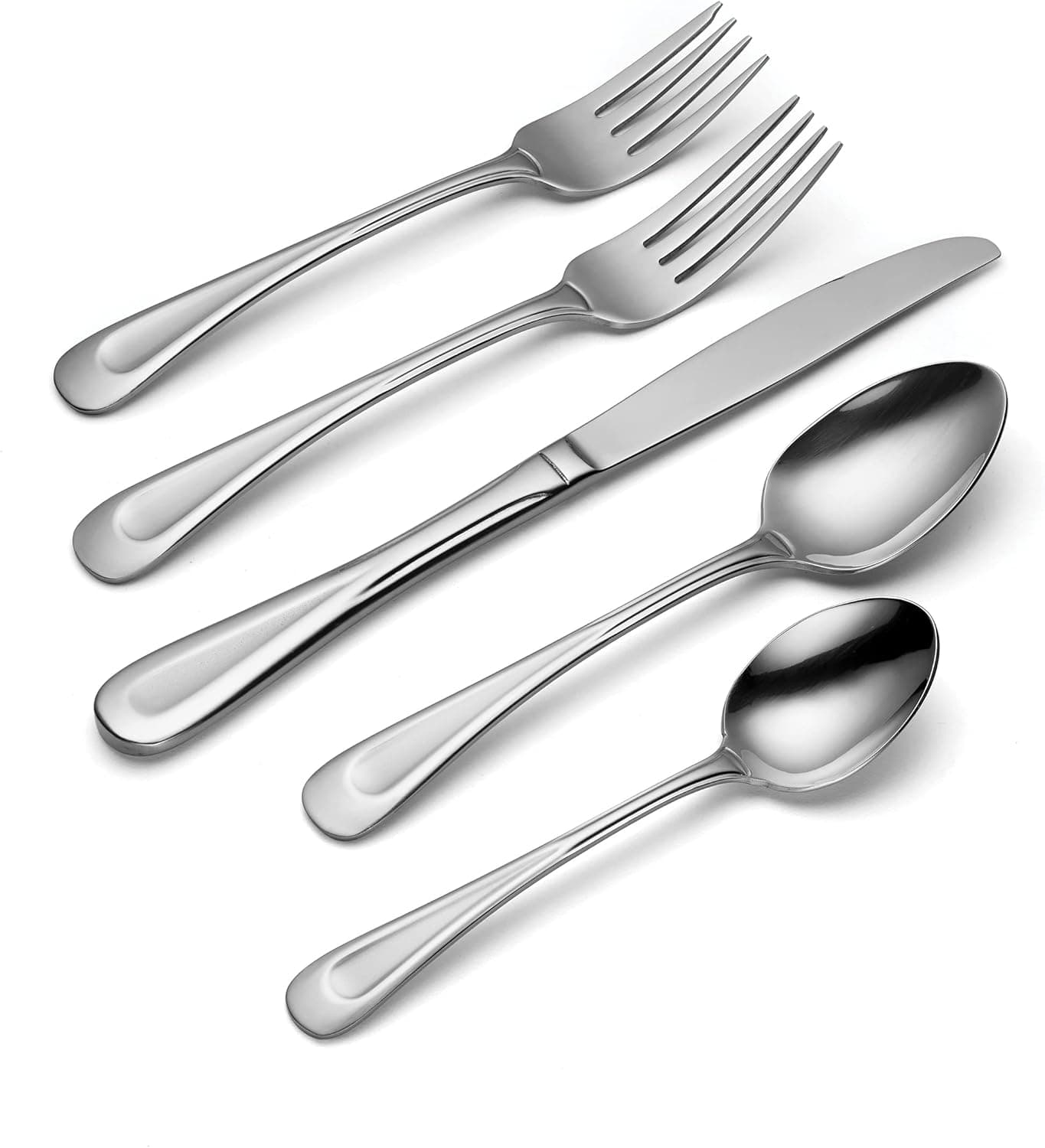 Satin Sand Dune 45 Piece Everyday Flatware Set, Service for 8