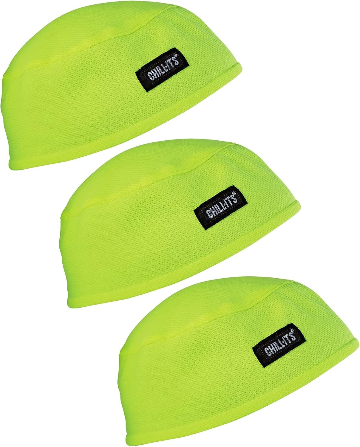 Ergodyne unisex adult 3-pk Cap, Lime, One Size US