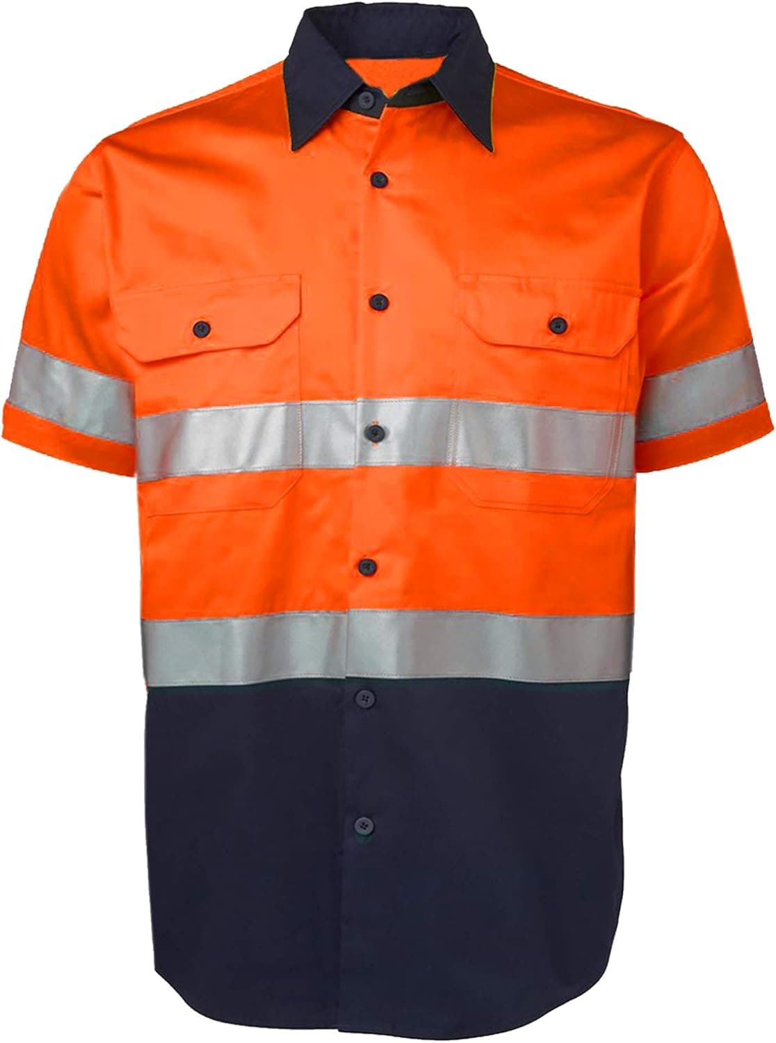 LANTERN FISH High Visibility Shirt for Men Reflective Hi Vis Work Safety Shirt Hi Viz Class 3