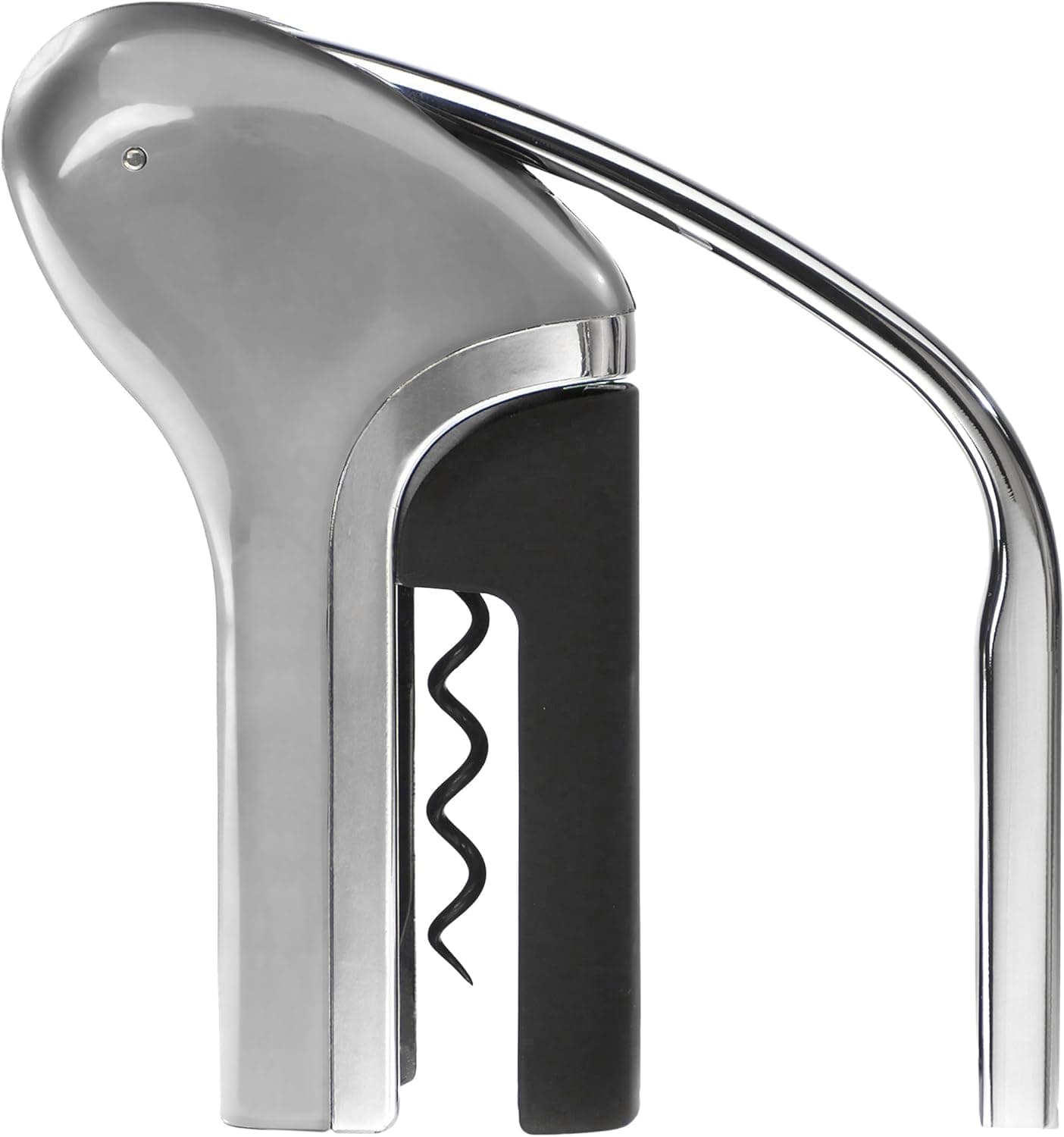 Houdini Vertical Corkscrew with Foil Cutter and Extra Spiral (Silver)