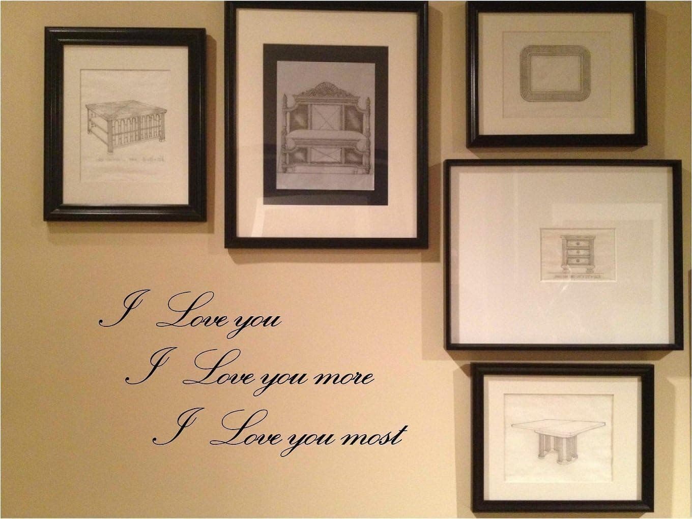I love you I love you more I love you most. Vinyl wall art Inspirational quotes and saying home decor decal sticker