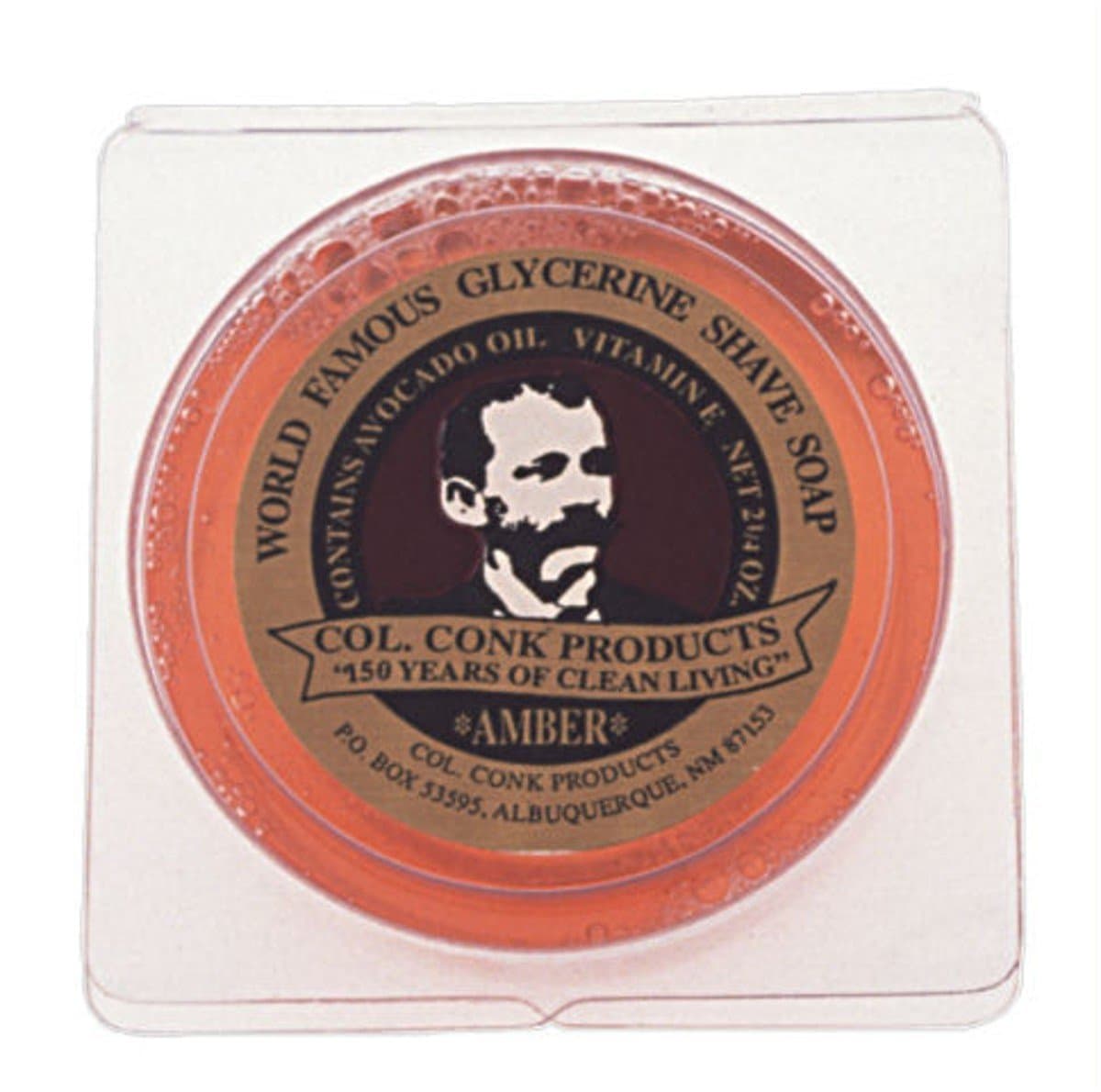 Col. Conk World's Famous Super Bar Shaving Soap - 3.75 oz., Amber-Made in USA