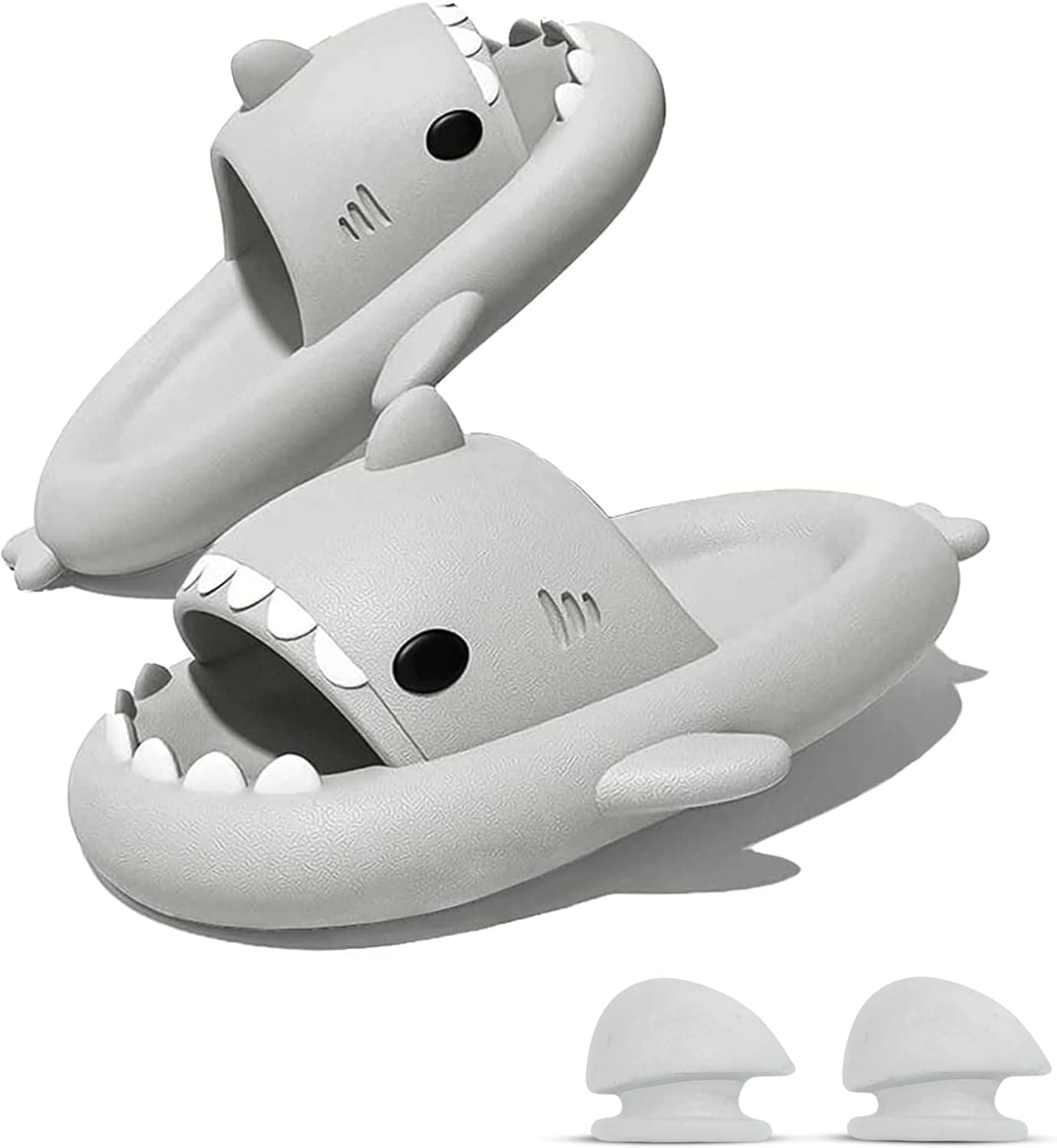 Dazzle fairy Shark Slides with Extra Dorsal Fin Unisex Slippers - Cloud Indoor Outdoor Cushioned Thick Sole Slide for Men and Women | Anti-Slip Open Toe Cute Casual Beach Summer Gift for Him/Her