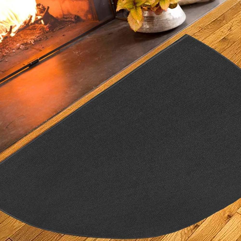 hi!SCI Fireproof Fireplace Mat Hearth Area Rug Fire Retardant Fiberglass Mat Protects Floors from Sparks Embers(80x150CM)