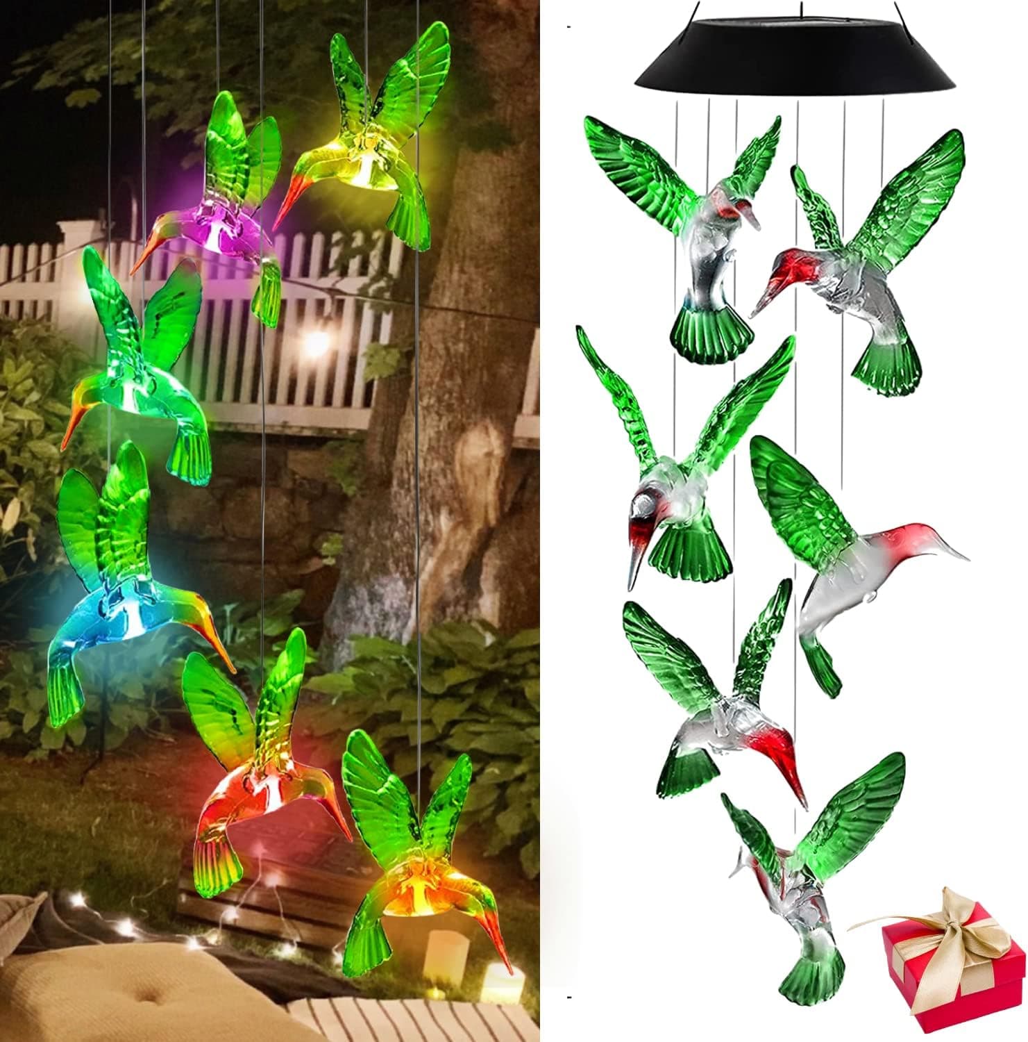 Dr.BeTree Hummingbird Wind Chimes Outdoor, Gifts for Women Grandma Gifts House Warming Gifts New Home Birthday Gifts for Mom Grandma Wife Daughter Sister Aunt Grandma