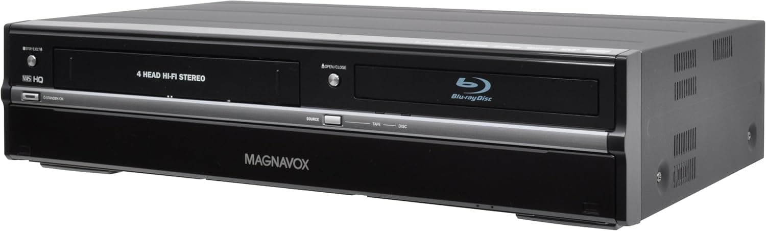 Magnavox MBP110V/F7 Blu-Ray/VHS Player Combo, Black