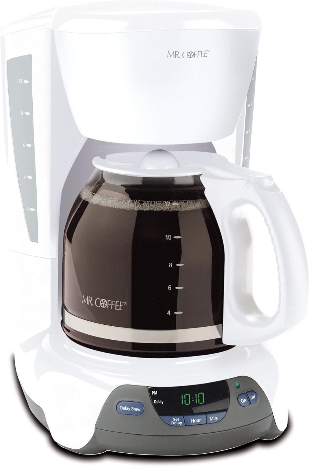 Mr. Coffee Simple Brew 12-Cup Programmable Coffee Maker, White