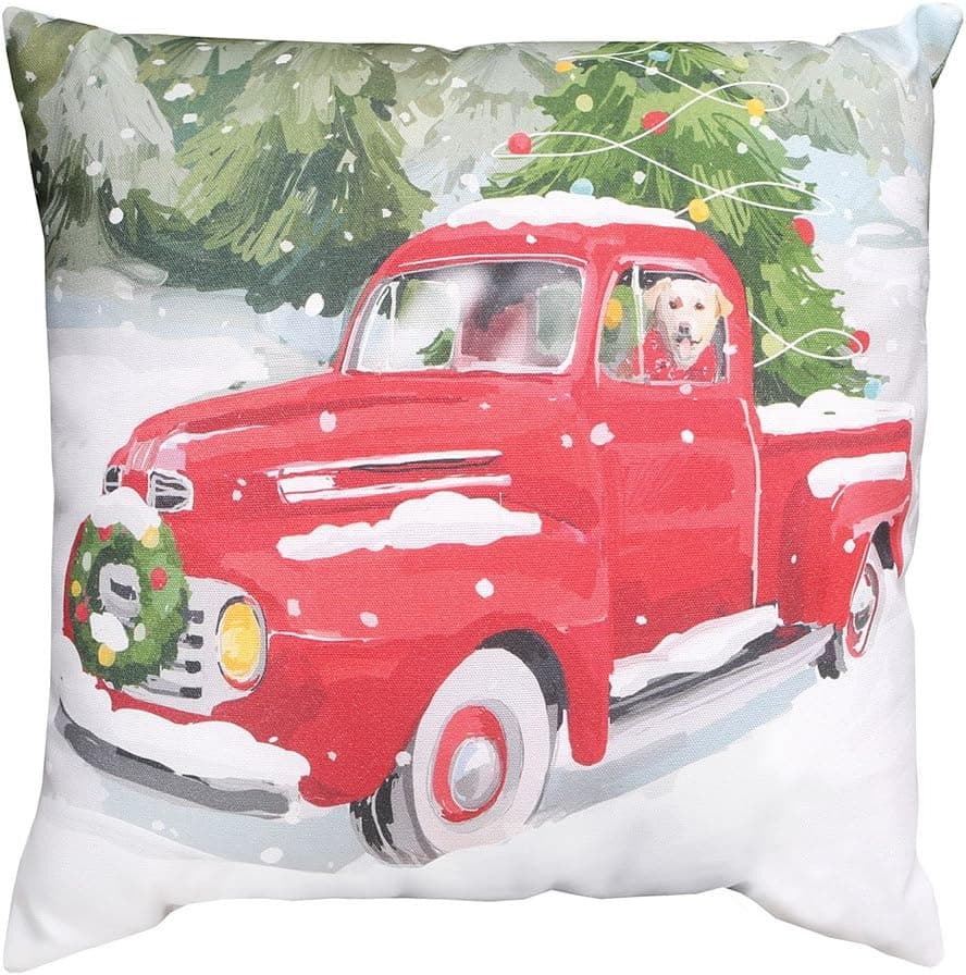Manual Holiday Drive Decorative Pillow