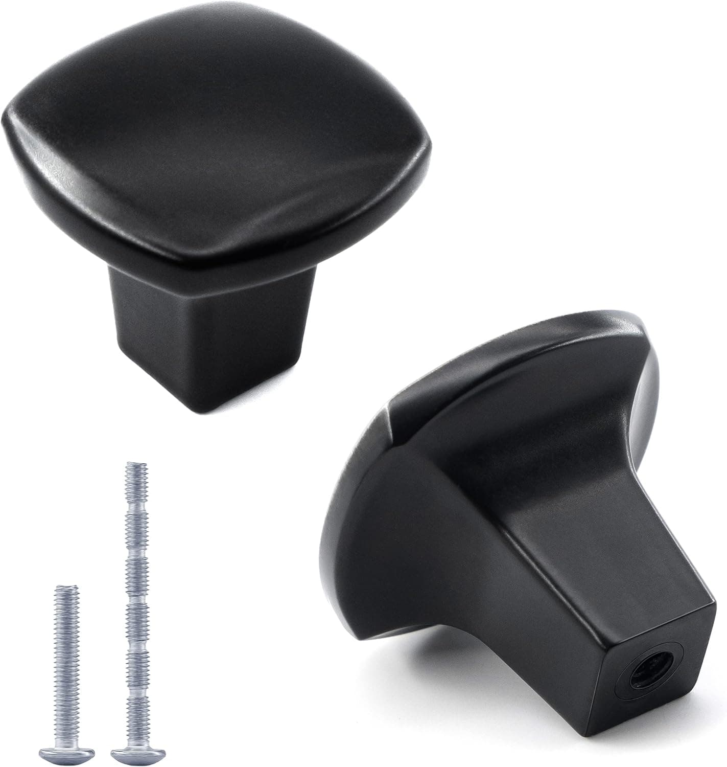 Cyncelia 5 Pack 1-1/4 Inch Black Cabinet Hardware Drawer Knobs Kitchen Handles Knobs Single Hole Zinc Cabinet Handles